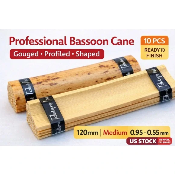 Tchankaya Bassoon Cane Gouged Profiled Shaped Medium Hard 0.95-0.55mm 10pcs USA - Picture 2 of 8